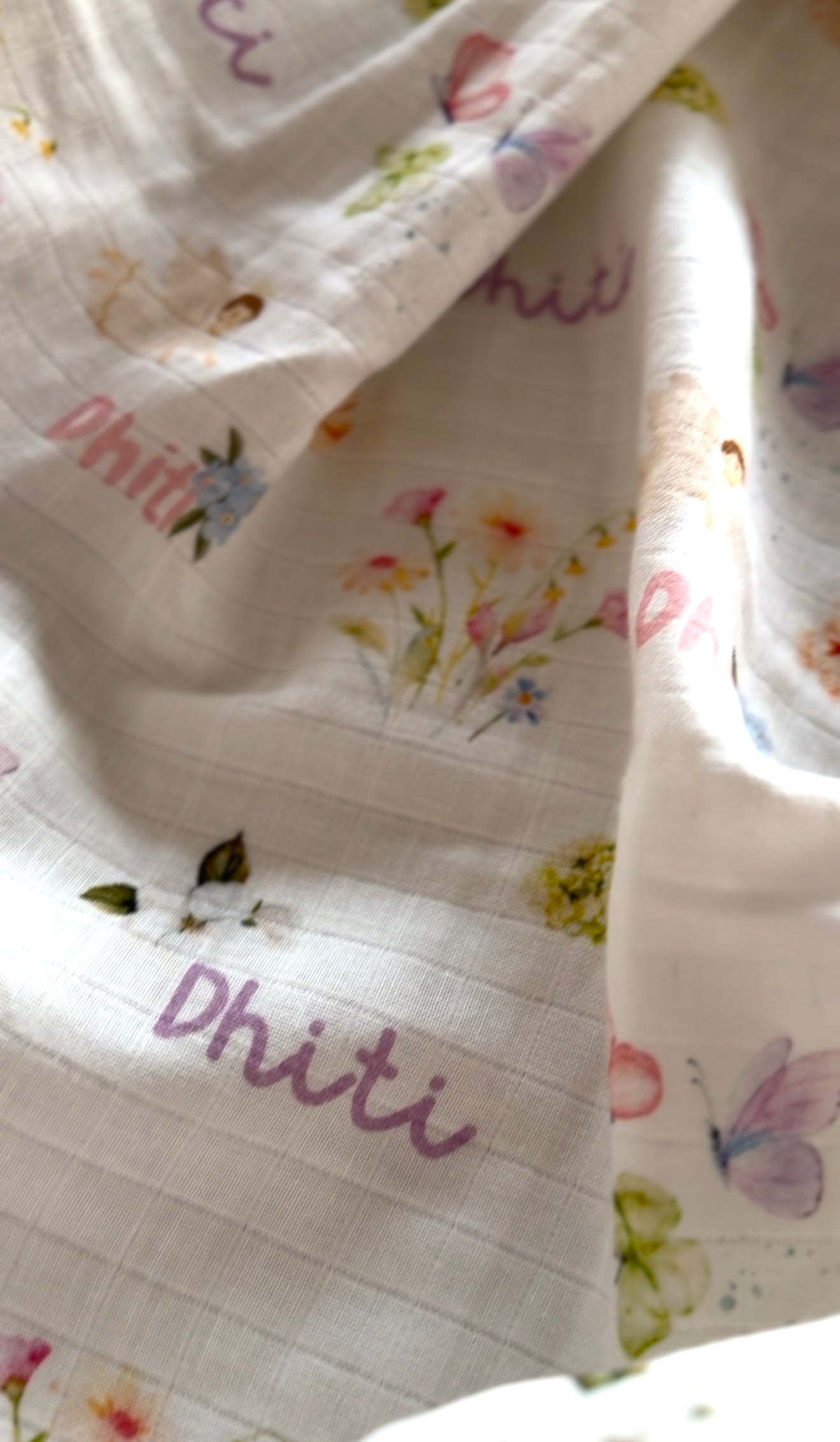 Flowers & Fairy Customised Swaddle